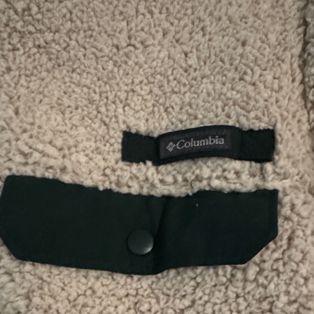 Columbia x MSU Spartan Cream Fleece Sherpa Zip Up - Picture 2 of 6